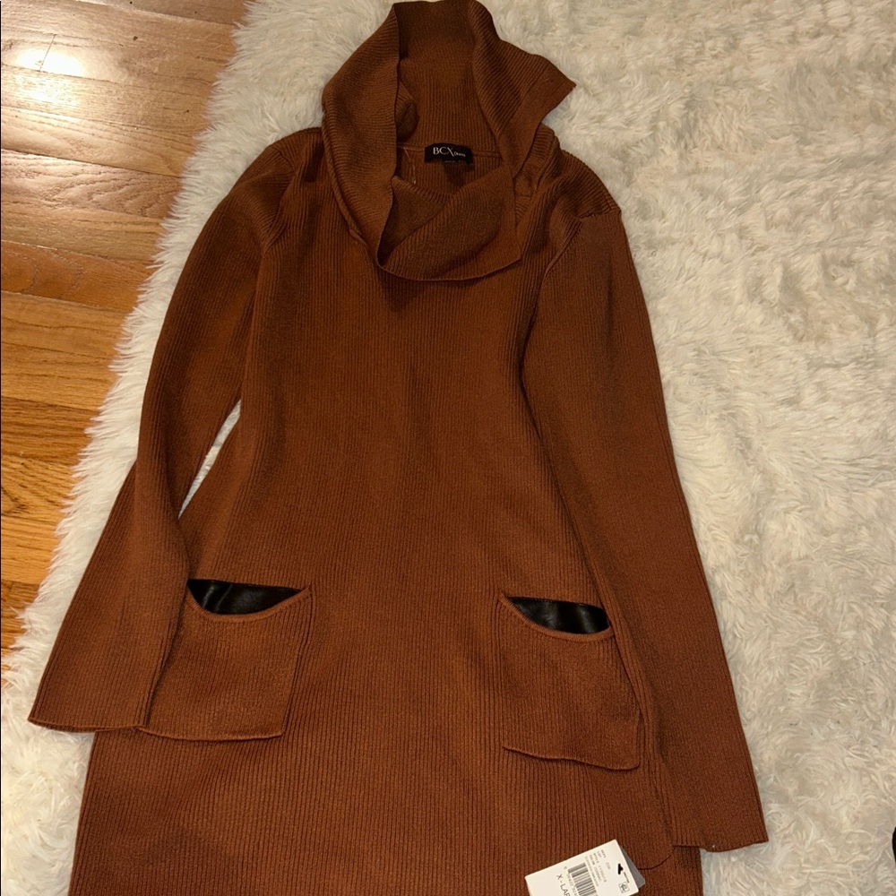 BCX dress Sweater with Cowl Neck NWT